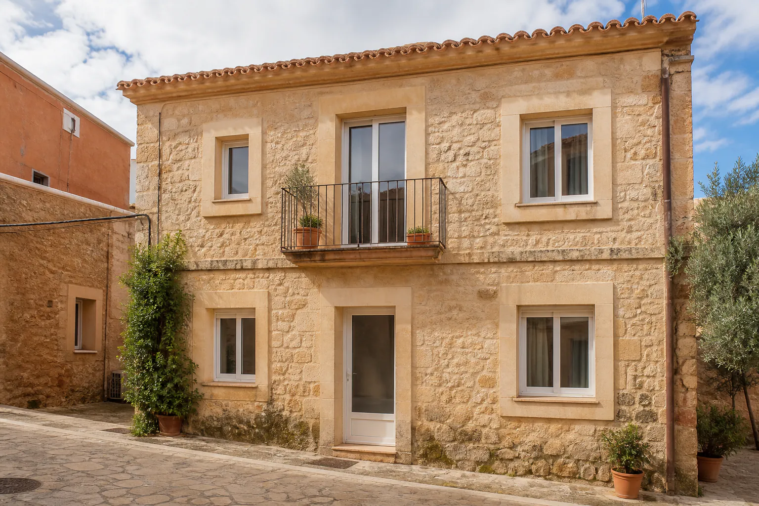 Vivienda característica de Tarragona con nuevas ventanas de PVC